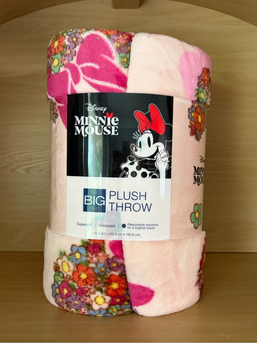 ✨$15✨NWT•Disney Minnie Mouse Supersoft Oversized Plush Throw Blanket | 5’x6’